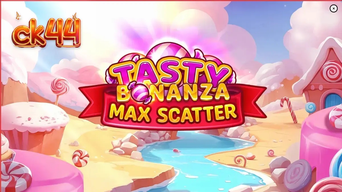 Tasty Bonanza Max Scatter স্লটের রঙিন এবং মিষ্টি ক্যান্ডি থিমযুক্ত ইন্টারফেস